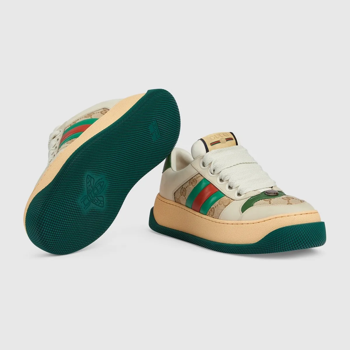 P660 Original item Private mold opening Gucci New Screener series Couple model Chubby Bread shoes Small dirty shoes Fatty Double G Casual sneakers Original purchase Development Original purchase Development Screener series sneakers are inspired by the classic sneakers of the 1970s. They are named after the defensive action in sports. They are decorated with striped webbing on the side and embellished with retro Gucci logos. These sneakers are made of GG canvas. Purple leather details add depth to the piece with sharp contrast, and the details are fuller. Exquisitely packaged at the delivery counter. Fabric: Original imported cowhide + double G fabric. Lining: Original customized sheep lining. Sole: Original molded TPU outsole. Sole thickness: 6CM. Size: Women's 35-40 / Men's 39-44.